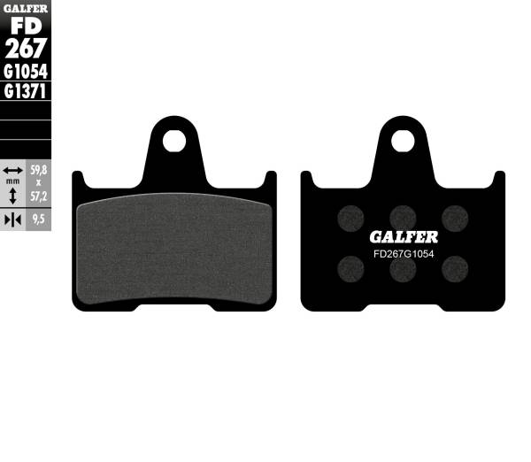 GALFER - BRAKE PADS SEMI METALLIC FD267G1054 - Image 1