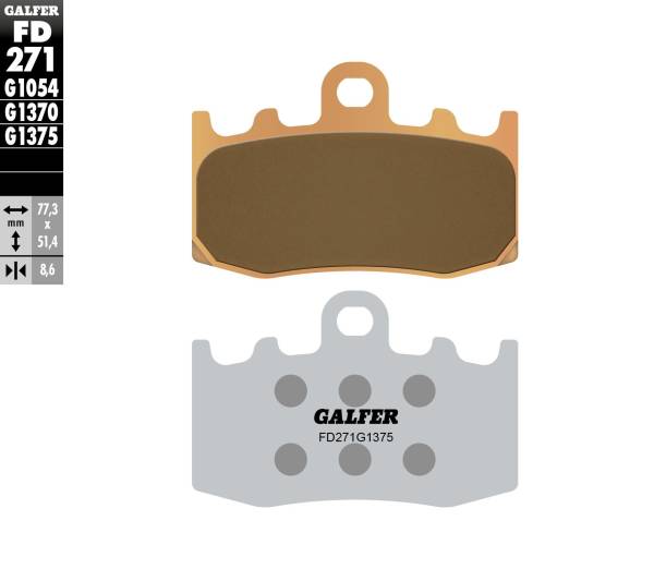 GALFER - BRAKE PADS SINTERED CERAMIC FD271G1375 - Image 1