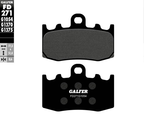 GALFER - BRAKE PADS SEMI METALLIC FD271G1054 - Image 1