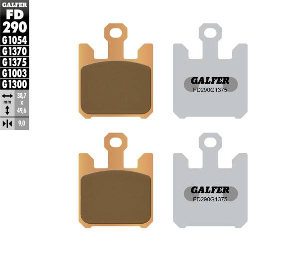 GALFER - BRAKE PADS SINTERED CERAMIC FD290G1375 - Image 1