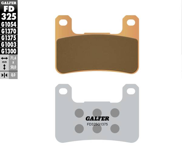 GALFER - BRAKE PADS SINTERED CERAMIC FD325G1375 - Image 1