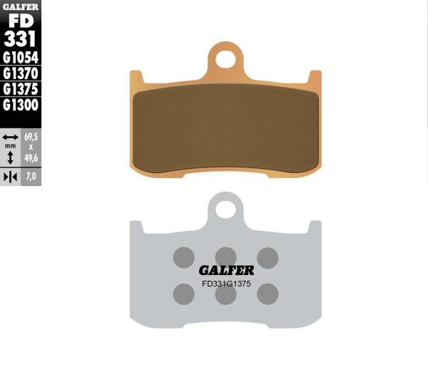 GALFER - BRAKE PADS SINTERED CERAMIC FD331G1375 - Image 1