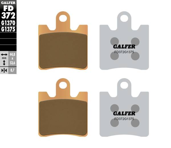 GALFER - BRAKE PADS SINTERED CERAMIC FD372G1375 - Image 1