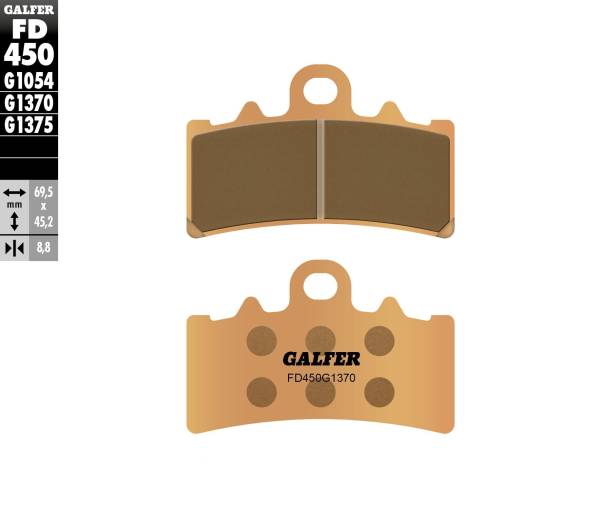 GALFER - BRAKE PADS SINTERED FD450G1370 - Image 1