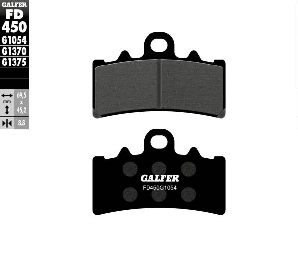 GALFER - BRAKE PADS SEMI METALLIC FD450G1054 - Image 1