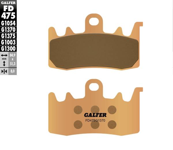 GALFER - BRAKE PADS SINTERED FD475G1370 - Image 1