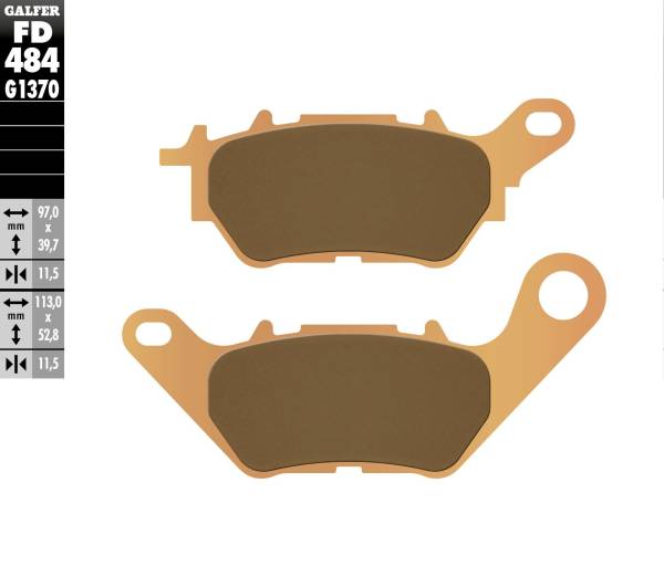 GALFER - BRAKE PADS SINTERED FD484G1370 - Image 1