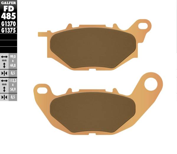 GALFER - BRAKE PADS SINTERED CERAMIC FD485G1375 - Image 1