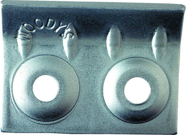 WOODYS - BENDER STUD MATE SUPPORT PLATE 2 HOLE 7MM 48/PK - Image 1