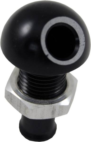 BLOWSION - BILLET THRU-HULL WATER FITTING BLACK 3/8" 45 DEG. - Image 1