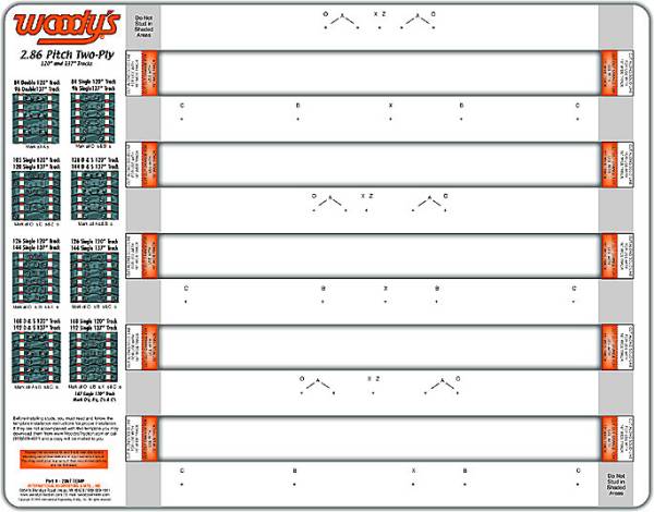 WOODYS - STUDDING TEMPLATE 2.86" PITCH - Image 1