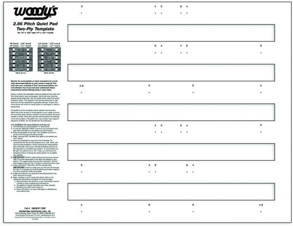 WOODYS - STUDDING TEMPLATE 2-PLY QUIET PAD - Image 1