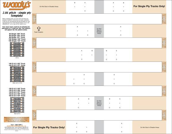 WOODYS - STUD TEMPLATE 2.86" SINGLE PLY - Image 1