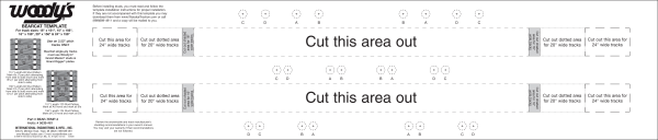 WOODYS - STUD TEMPLATE BEARCAT 2.52" PITCH TRACKS - Image 1