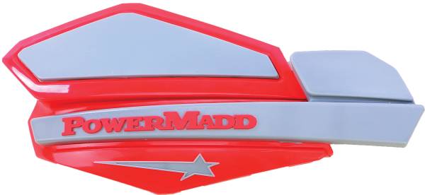 POWERMADD - STAR SERIES HANDGUARDS (RED/SILVER) - Image 1