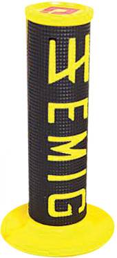 ODI - EMIG V2 LOCK-ON GRIPS 2-STROKE (BLACK/YELLOW) - Image 1