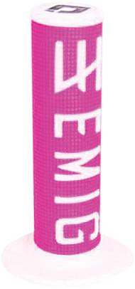 ODI - EMIG V2 LOCK-ON GRIPS 4-STROKE (PINK/WHITE) - Image 1