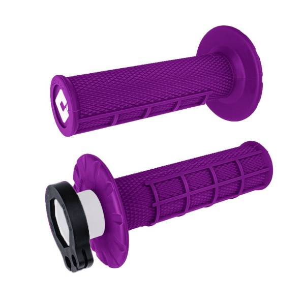 ODI - MX V2 LOCK-ON HALF WAFFLE GRIPS PURPLE - Image 1