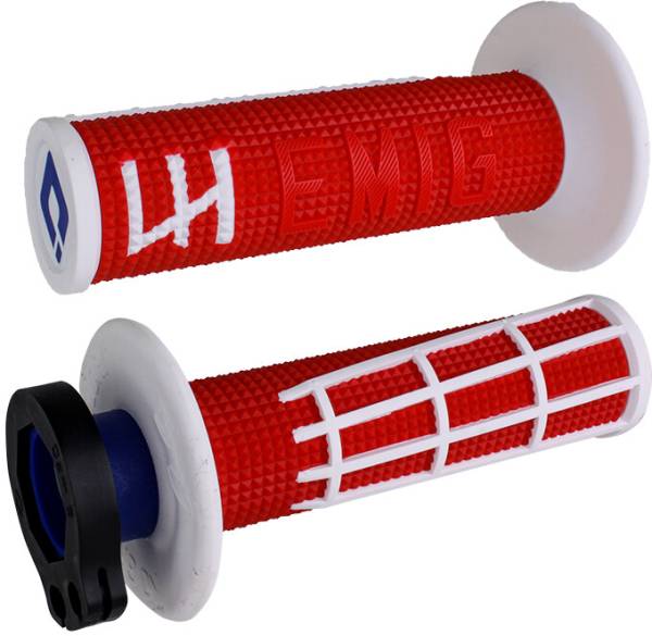 ODI - EMIG 2.0 - V2 LOCK-ON GRIP RED/WHITE - Image 1