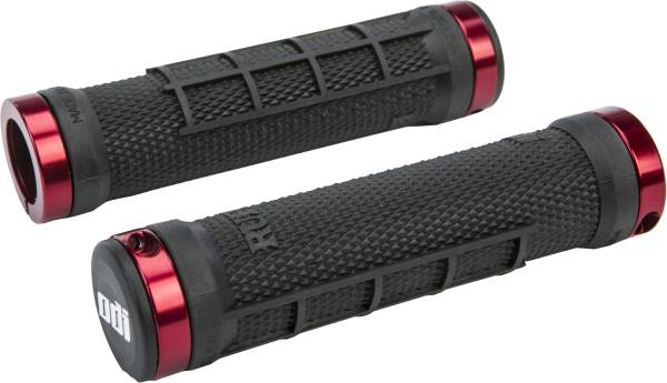 ODI - ATV RUFFIAN HALF WAFFLE GRIP BLACK/RED - Image 1