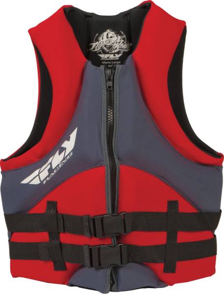 FLY RACING - MEN'S NEOPRENE LIFE VEST GREY/ RED XS - Image 1