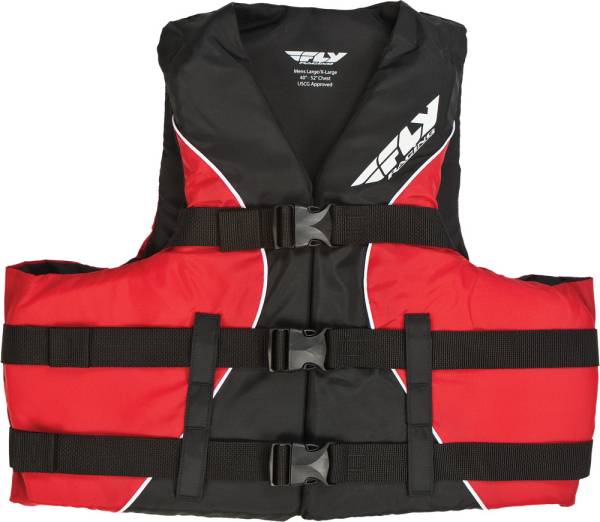 FLY RACING - ADULT LIFE VEST RED/BLACK L/X - Image 1