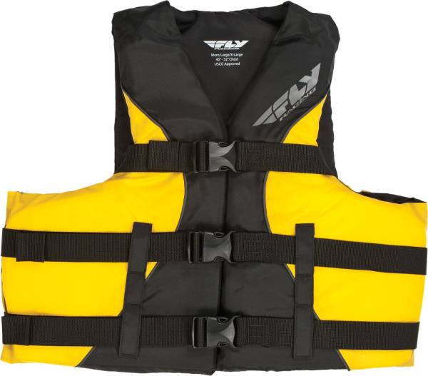 FLY RACING - ADULT LIFE VEST BLACK/YELLOW S/M - Image 1