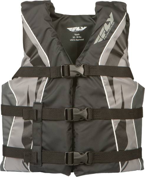 FLY RACING - FLY VEST NYLON BLACK/GREY YOUTH - Image 1