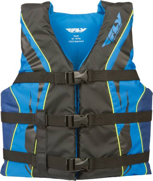 FLY RACING - FLY VEST NYLON BLACK/BLUE YOUTH - Image 1