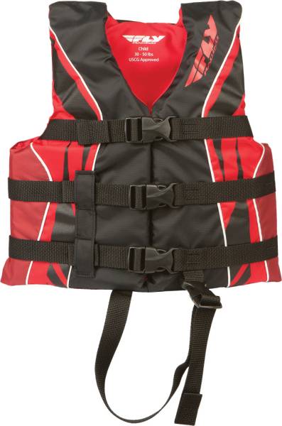 FLY RACING - FLY VEST NYLON BLACK/RED CHILD - Image 1