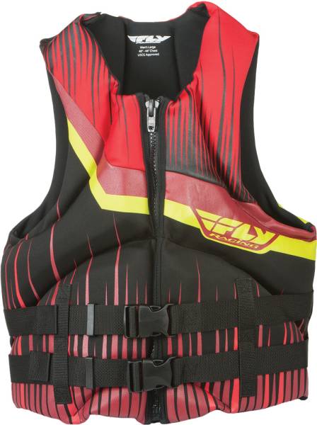 FLY RACING - NEOPRENE LIFE VEST BLACK/RED XS - Image 1