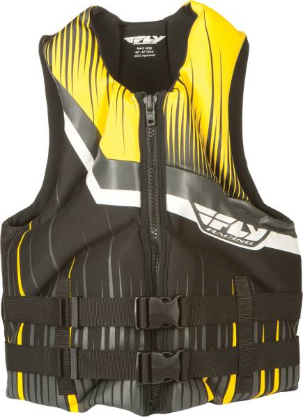 FLY RACING - NEOPRENE LIFE VEST BLACK/YELLOW XS - Image 1