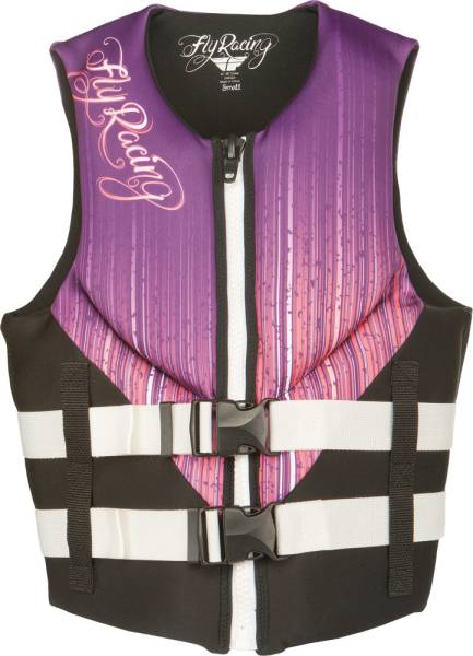 FLY RACING - NEOPRENE LIFE VEST LADIES BLACK/PURPLE XS - Image 1