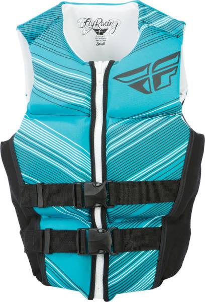 FLY RACING - LADIES NEOPRENE VEST AQUA/BLAC XS - Image 1