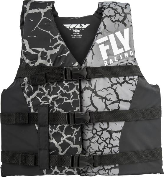 FLY RACING - NYLON LIFE JACKET BLACK/GREY YOUTH - Image 1