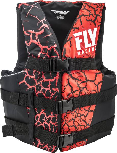 FLY RACING - NYLON LIFE JACKET RED/BLACK SM/MD - Image 1