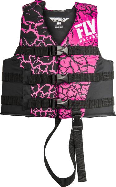 FLY RACING - NYLON LIFE JACKET PINK/BLACK CHILD - Image 1