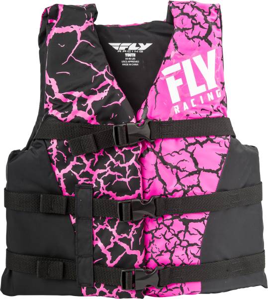 FLY RACING - NYLON LIFE JACKET PINK/BLACK YOUTH - Image 1