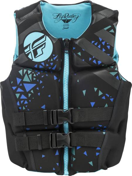 FLY RACING - WOMENS NEOPRENE LIFE JACKET TEAL/BLACK SM - Image 1