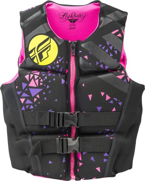 FLY RACING - WOMENS NEOPRENE LIFE JACKET PINK/BLACK SM - Image 1