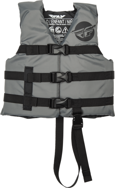 FLY RACING - CHILD FLOTATION VEST GREY/BLACK - Image 1