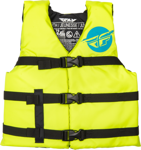 FLY RACING - YOUTH FLOTATION VEST HI-VIS/BLUE - Image 1