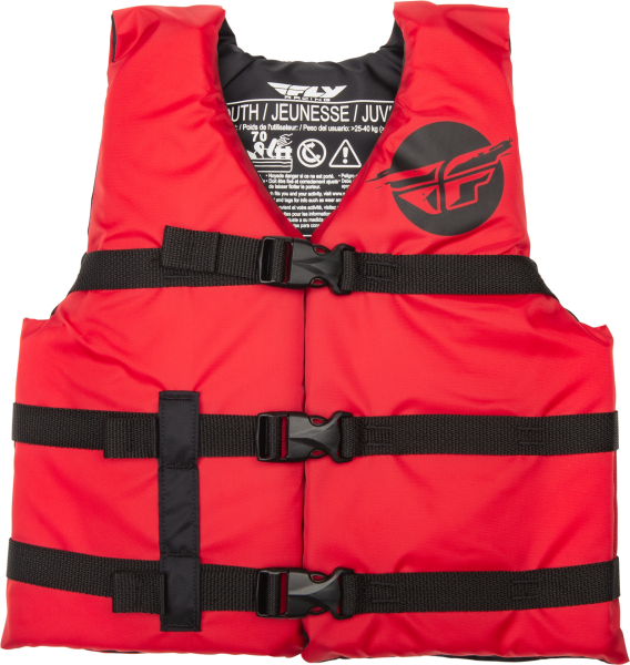 FLY RACING - YOUTH FLOTATION VEST RED/BLACK - Image 1