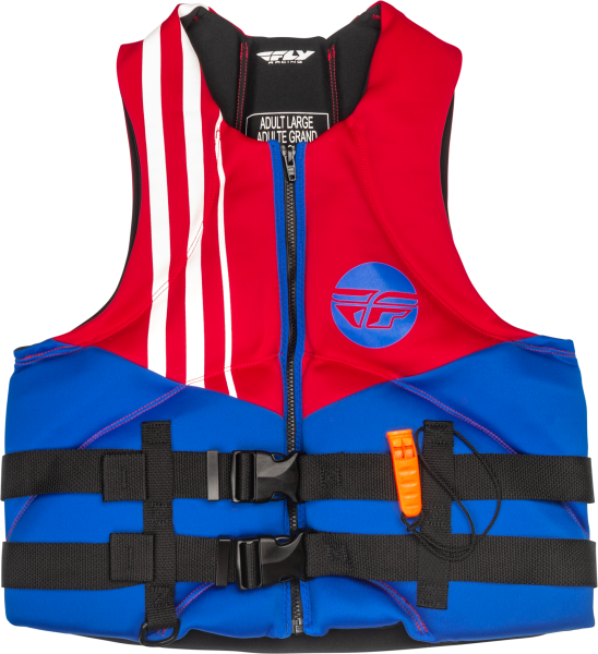 FLY RACING - NEOPRENE FLOTATION VEST RED/WHITE/BLUE 2X - Image 1