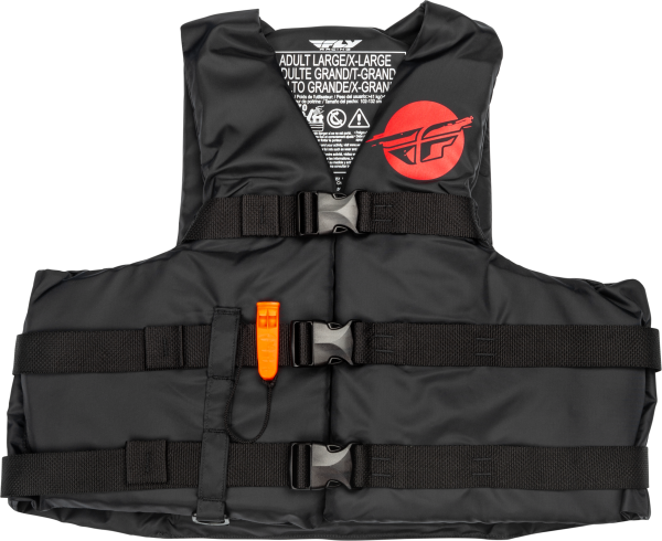 FLY RACING - NYLON FLOTATION VEST BLACK/RED 2X - Image 1