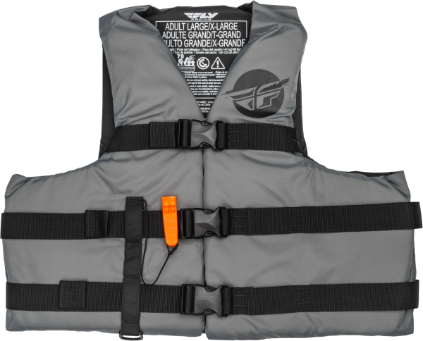 FLY RACING - NYLON FLOTATION VEST GREY/BLACK 2X - Image 1