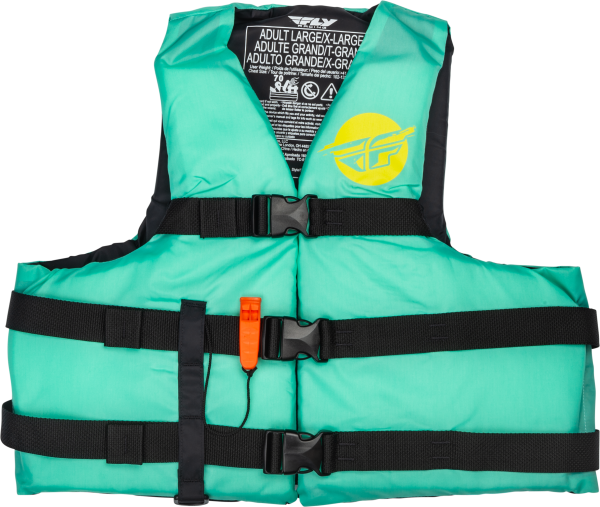 FLY RACING - NYLON FLOTATION VEST SEAFOAM GREEN/YELLOW 2X - Image 1