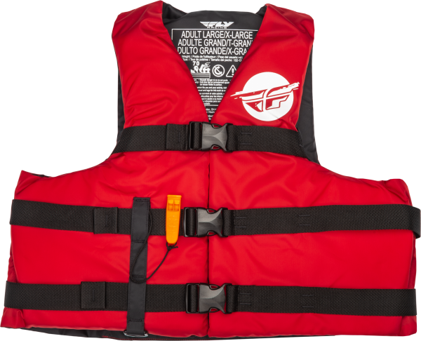 FLY RACING - NYLON FLOTATION VEST RED/WHITE XS - Image 1