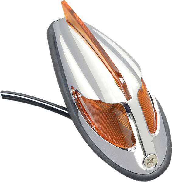 K&S - FENDER LIGHT W/FIN AMBER - Image 1