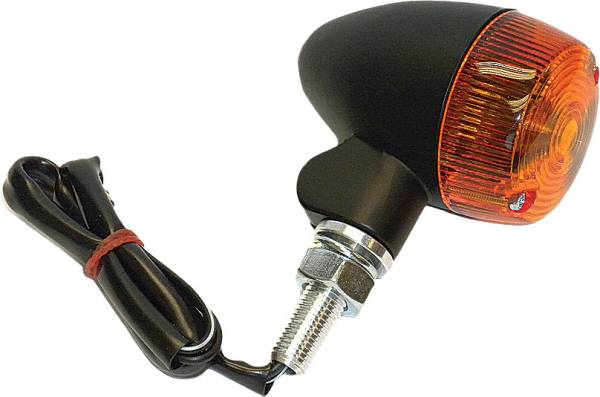 K&S - TURN SIGNAL STYLE 1 BLACK W/AMBER LENS - Image 1